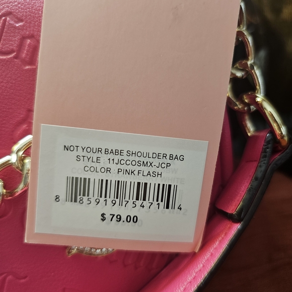Juicy Couture Hot Pink Embossed Shoulder Bag - Picture 7 of 7